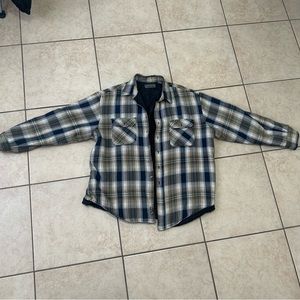 Plaid button jacket